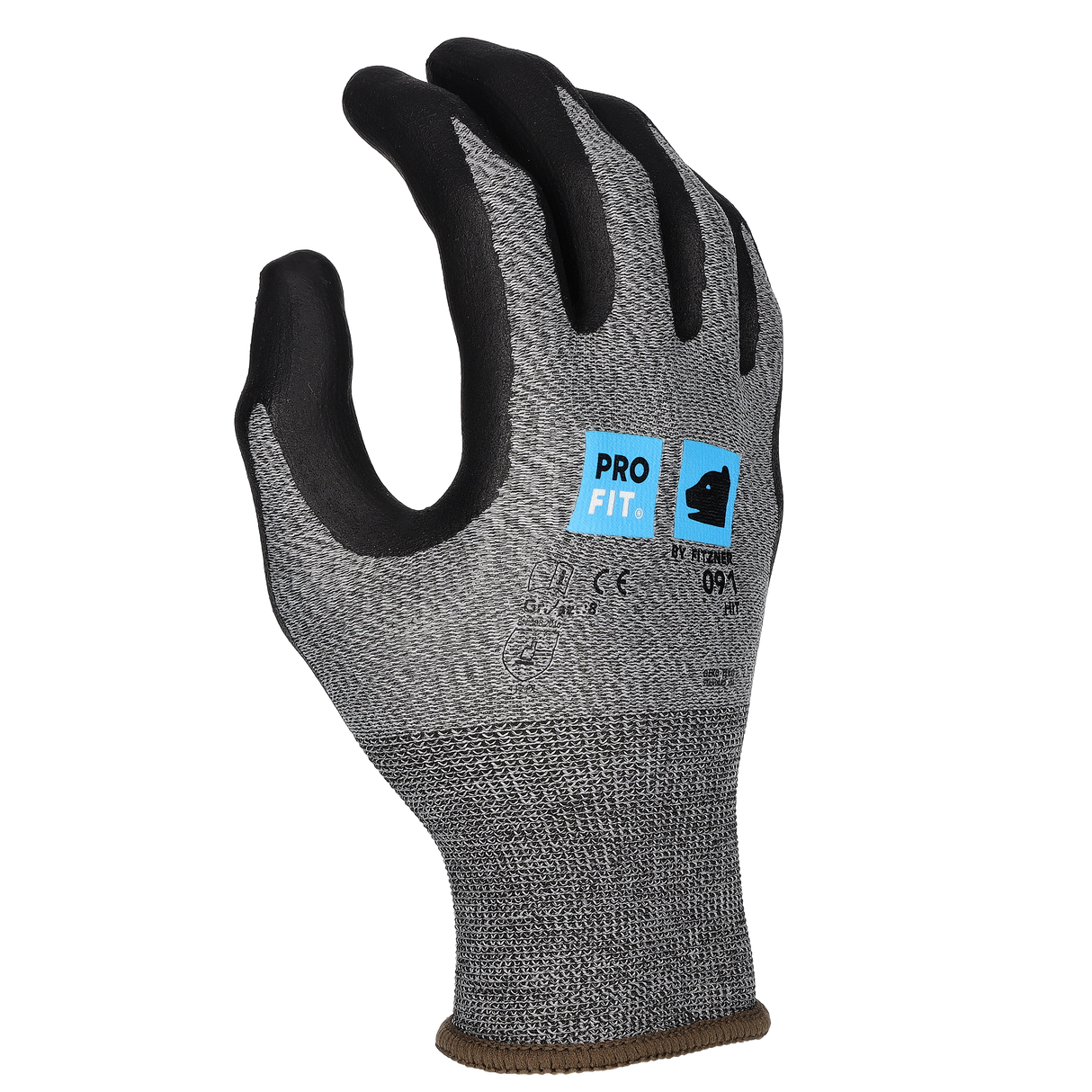 Pro-Fit® Nitril Handschuhe, "Hit", Nitrilschaum, grau/schwarz