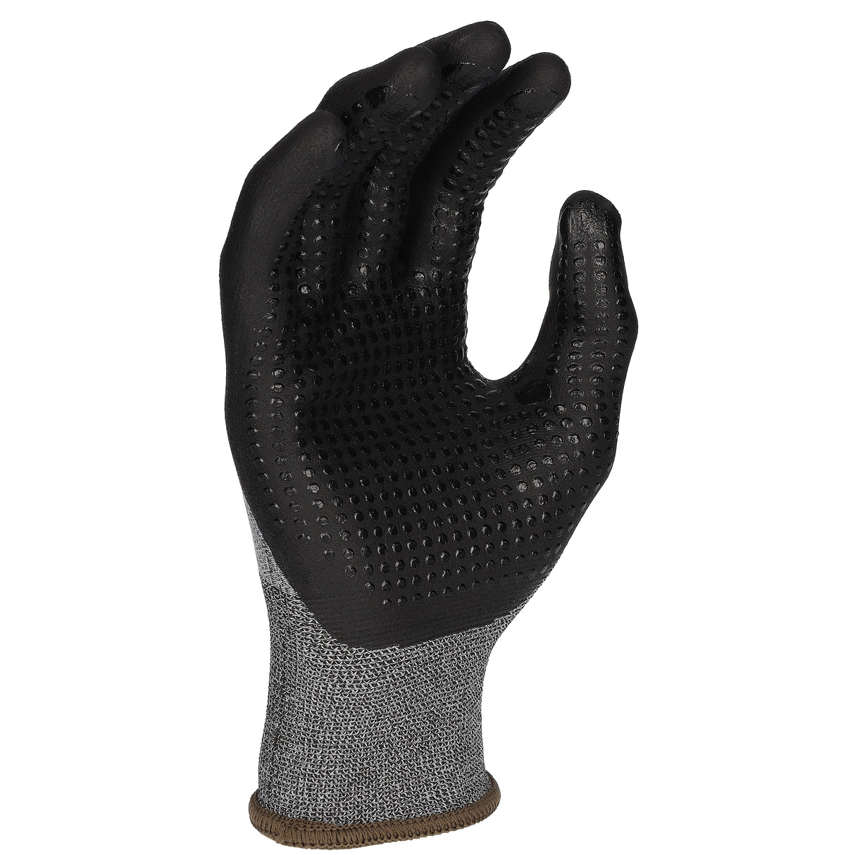 Pro-Fit® Nitril Handschuhe, "Hit dot", Nitrilschaum, Noppen, grau/schwarz
