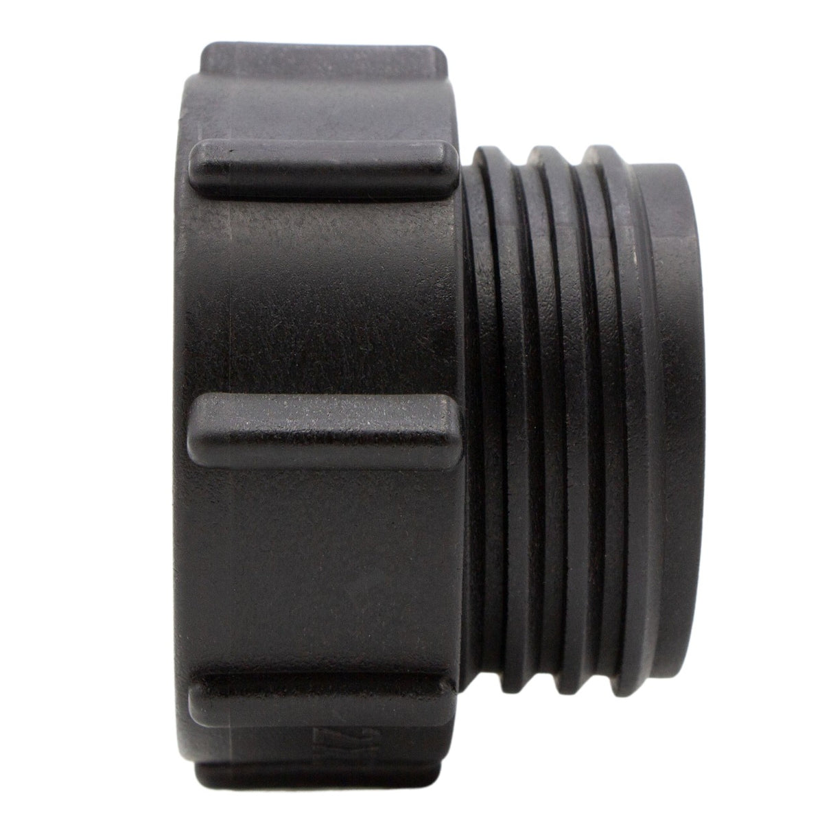 IBC Adapter (2" auf S60x6) Feingewinde auf Grobgewinde, Kunststoff, schwarz