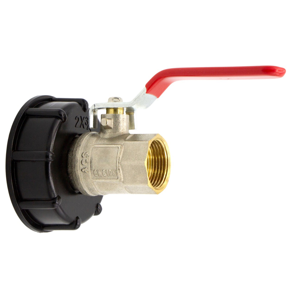 IBC Kugelhahn, 3/4", S60x6, Messing