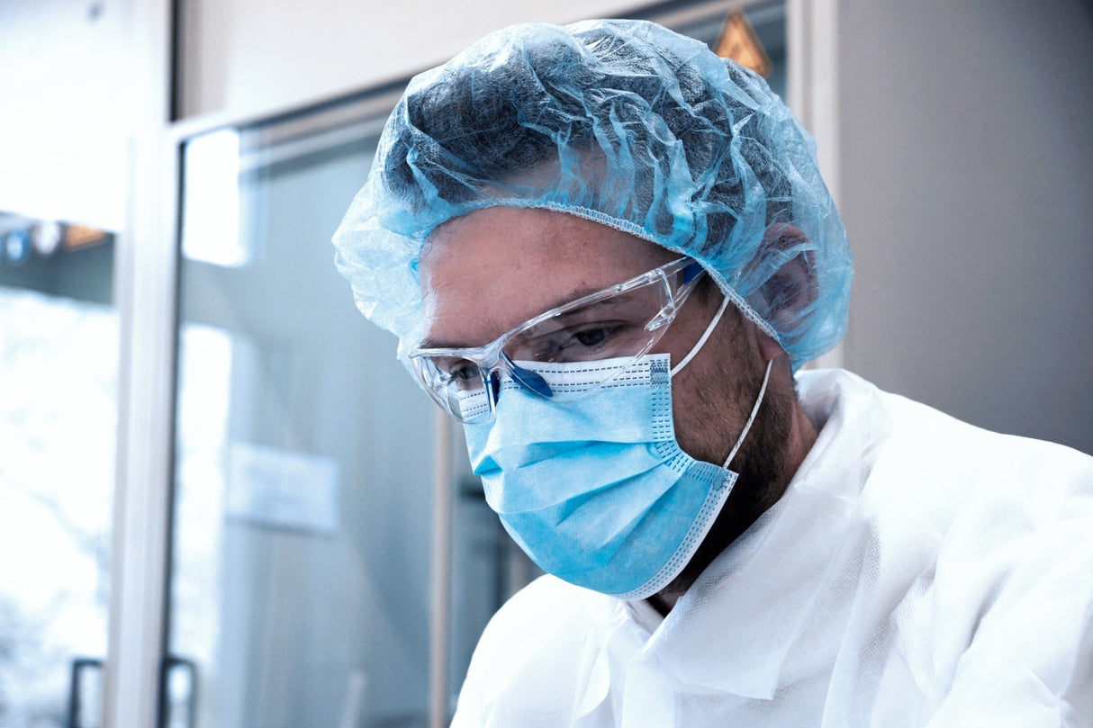 OP Mundschutz EN 14683 Typ II blau, 3-lagig, (Box á 50 Stück)