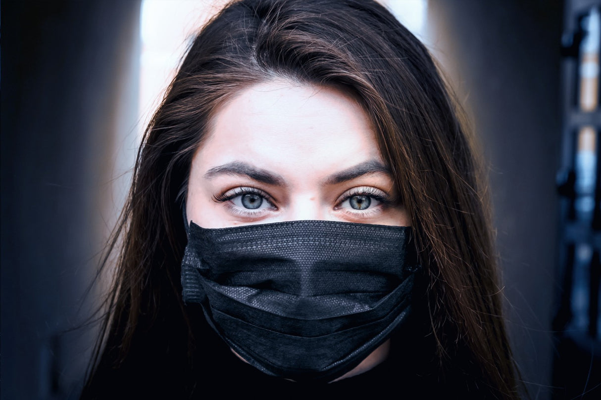 Pro-Fit® OP Mundschutz EN 14683 Typ II schwarz, 3-lagig, 50 St.