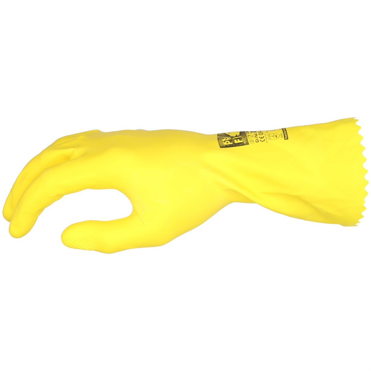 Pro-Fit® Latex Haushaltshandschuhe, Standard-Qualität, 30 cm, gelb