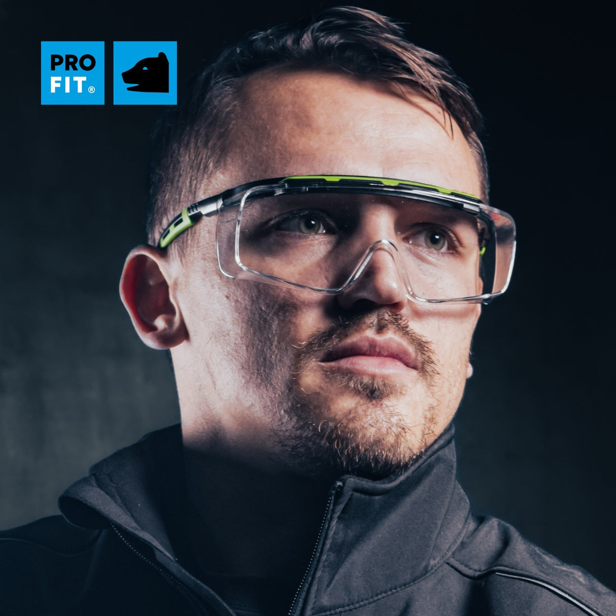 Pro-Fit® Schutzbrille "Kubik", für Brillenträger, klar, beschlagfrei