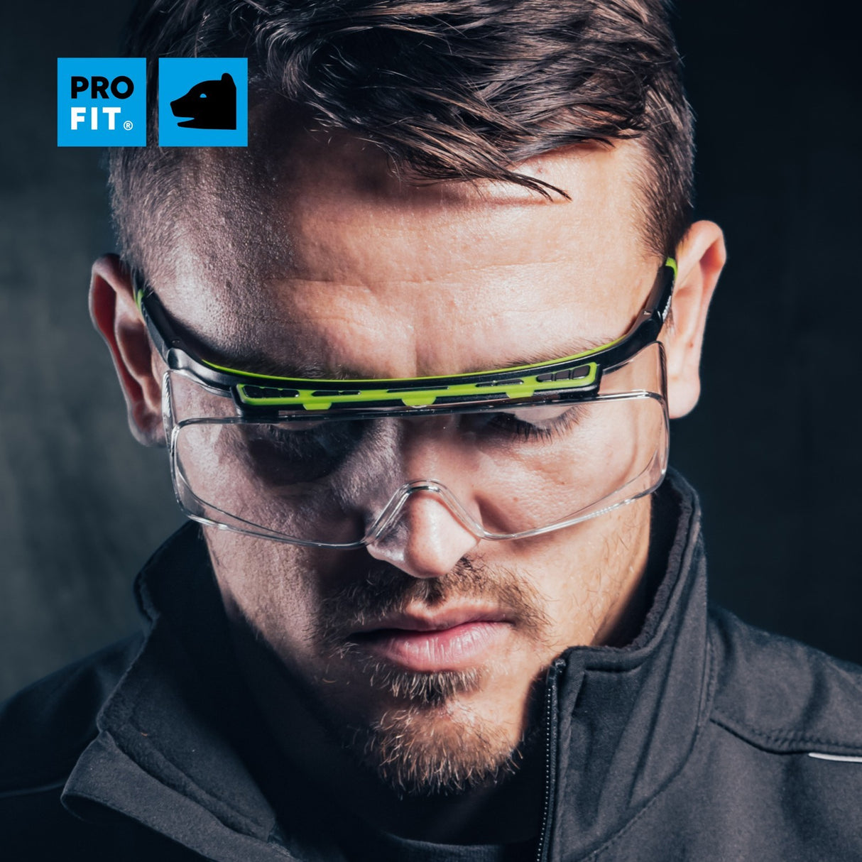 Pro-Fit® Schutzbrille "Kubik", für Brillenträger, klar, beschlagfrei