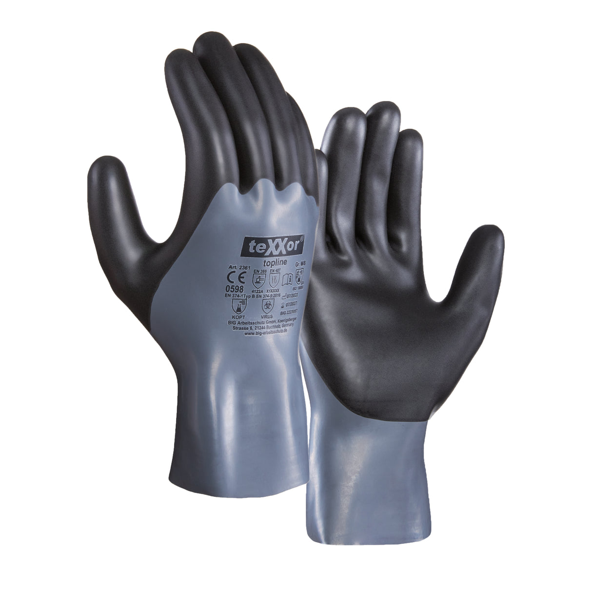 teXXor® Chemikalienschutz-Handschuhe NITRIL (27cm)