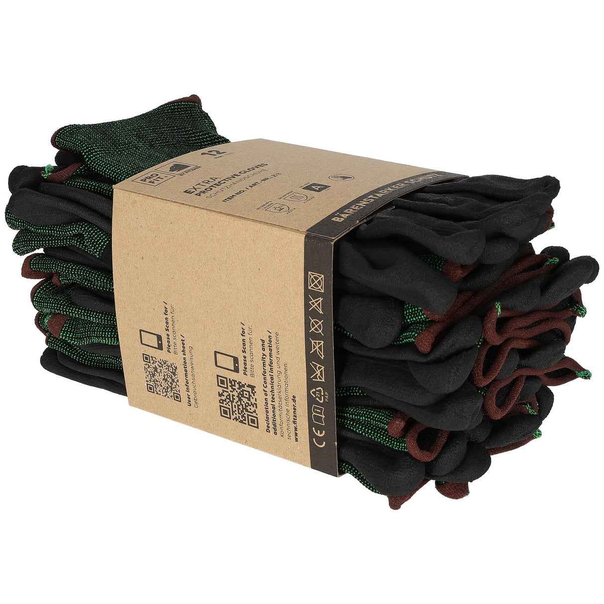 Nitril Handschuhe "Extra", Nitrilschaum, schwarz/schwarz