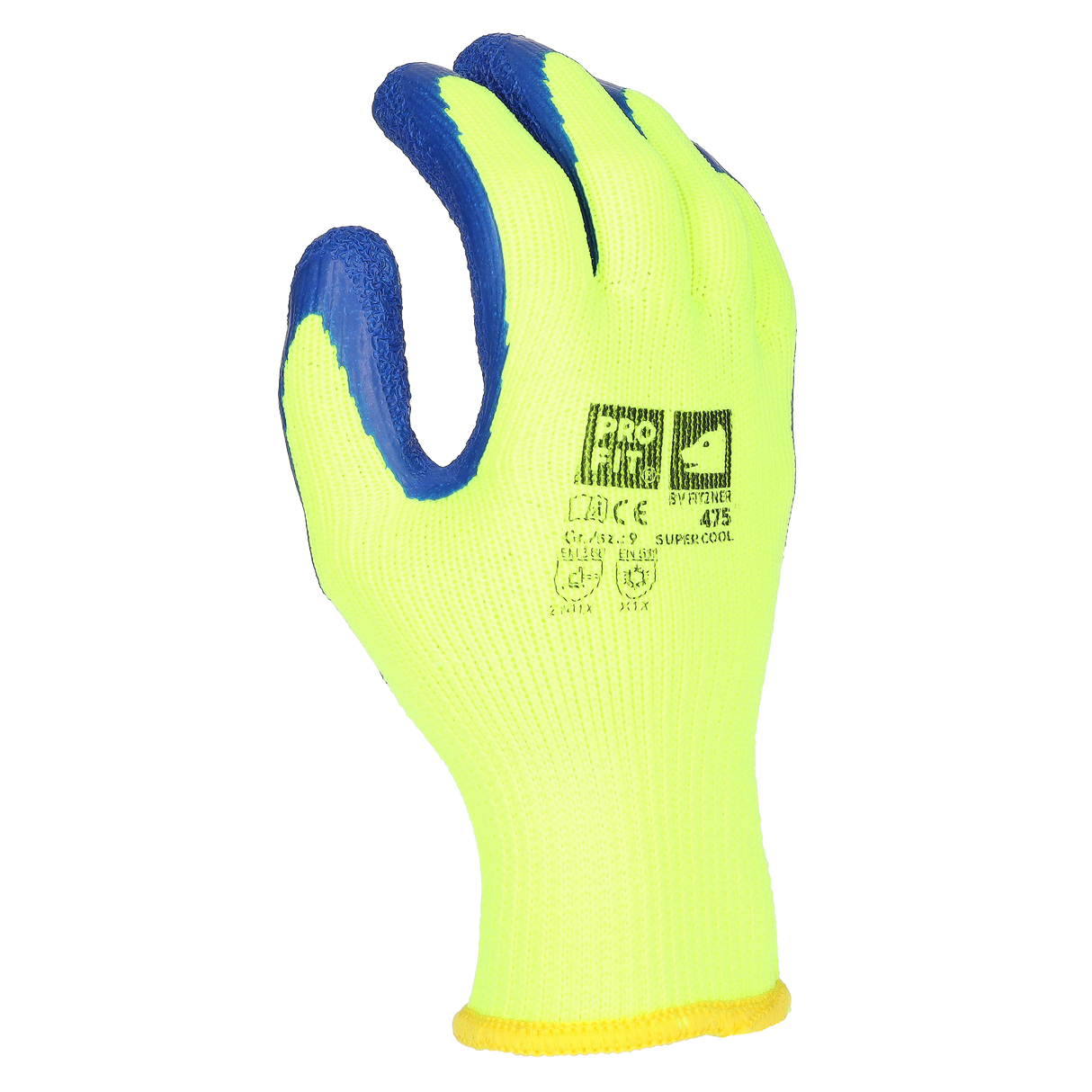 Pro-Fit® Winter Arbeitshandschuhe "Super Cool", Latex, gelb/blau