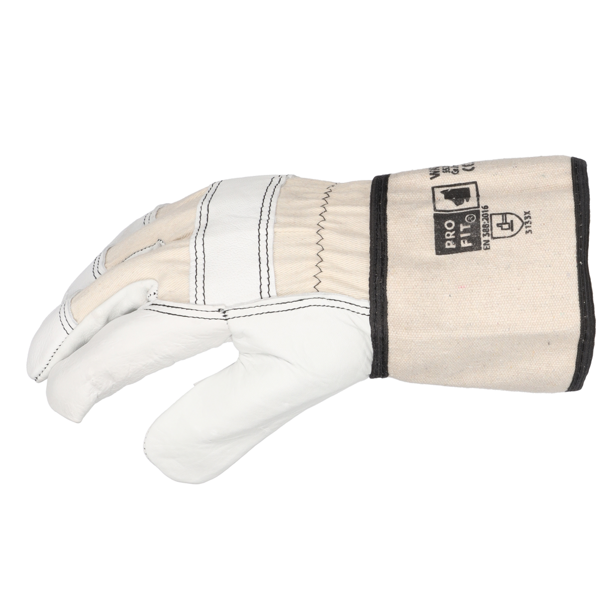 Pro-Fit® Rindvoll Leder Arbeitshandschuhe, "Watt", natur