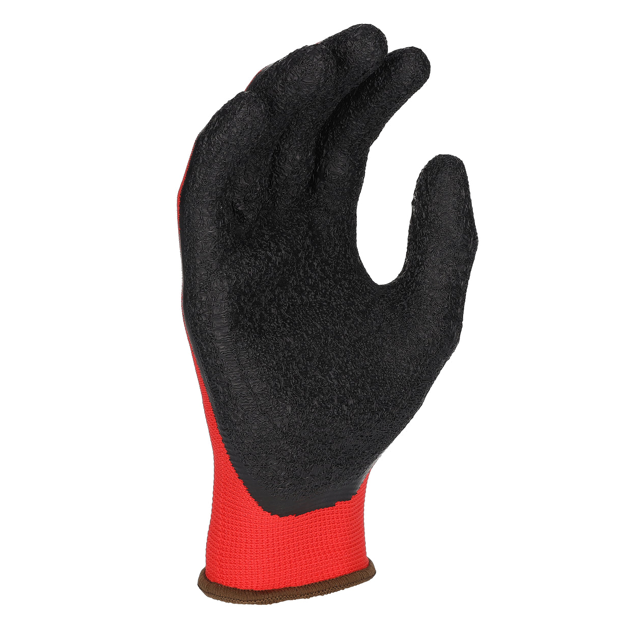 Pro-Fit® Latex Handschuh, "Super", rot/schwarz, Strickbund
