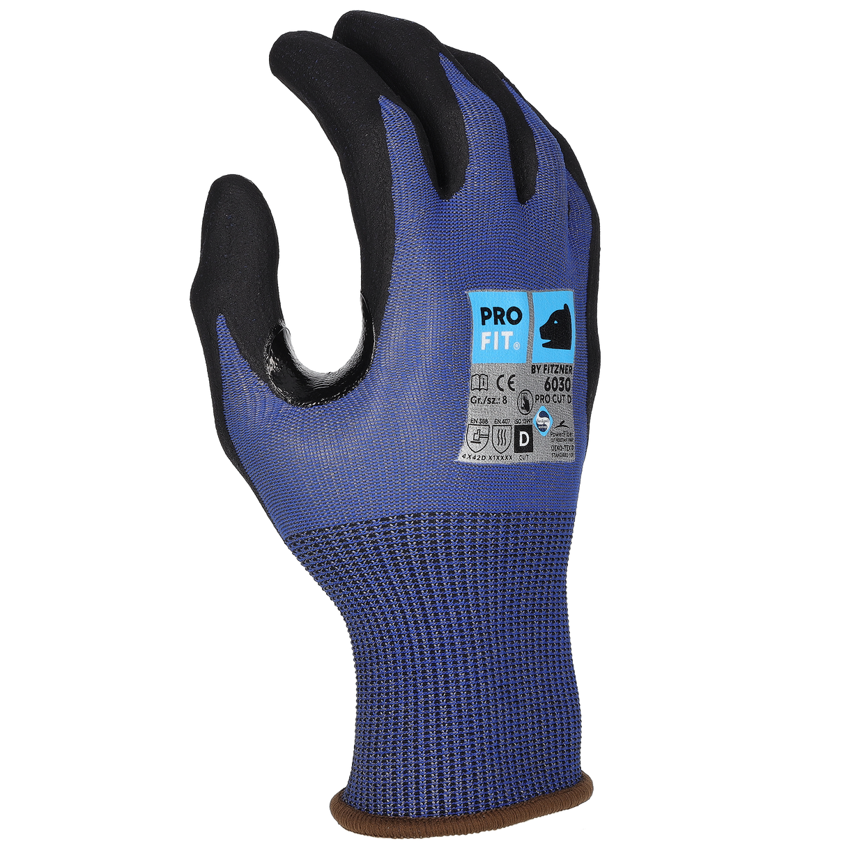 Pro-Fit® Nitril Schnittschutzhandschuh "Pro Cut D", blau/schwarz