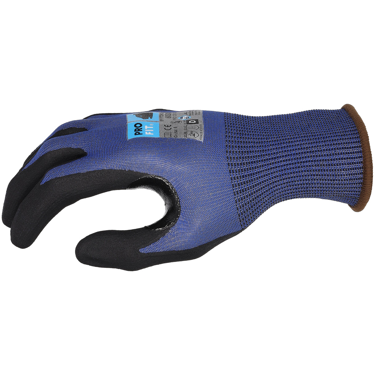Pro-Fit® Nitril Schnittschutzhandschuh "Pro Cut D", blau/schwarz