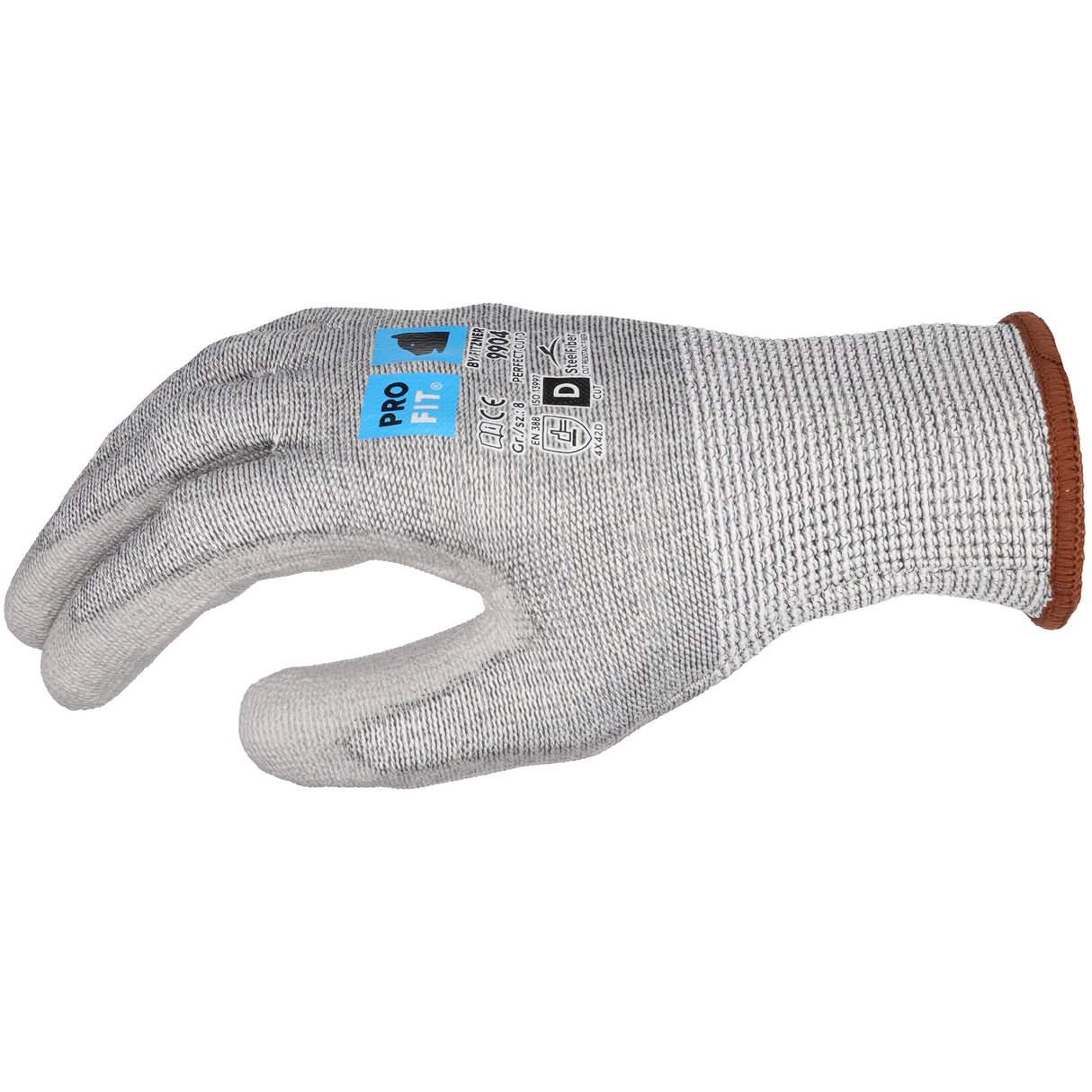 Pro-Fit® PU Schnittschutzhandschuh "Perfect Cut D", grau