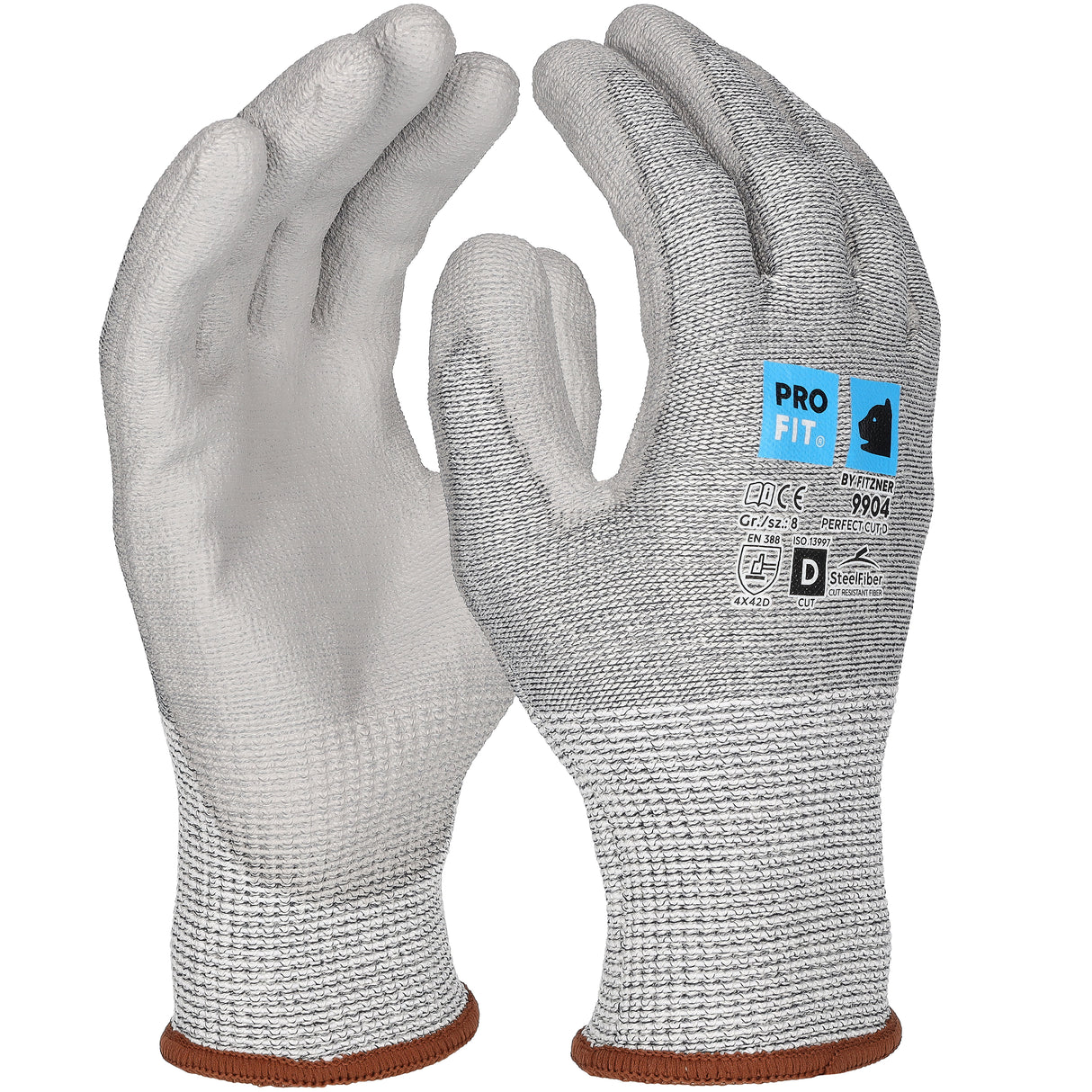 Pro-Fit® PU Schnittschutzhandschuh "Perfect Cut D", grau