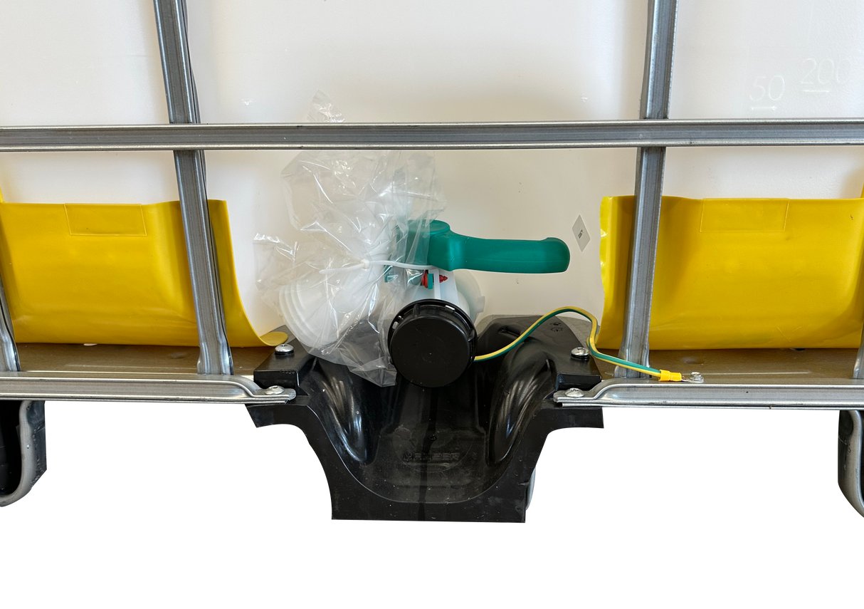 1000 L IBC Container, Hyprid-Palette, gebraucht gereinigt, 150/50, EX Schutz, UF, UN