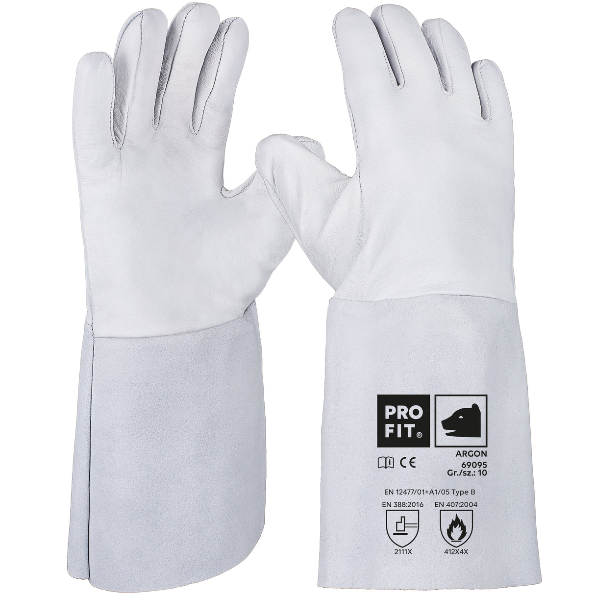 Pro-Fit® Schweißerhandschuh Nappaleder, "Argon", 35 cm