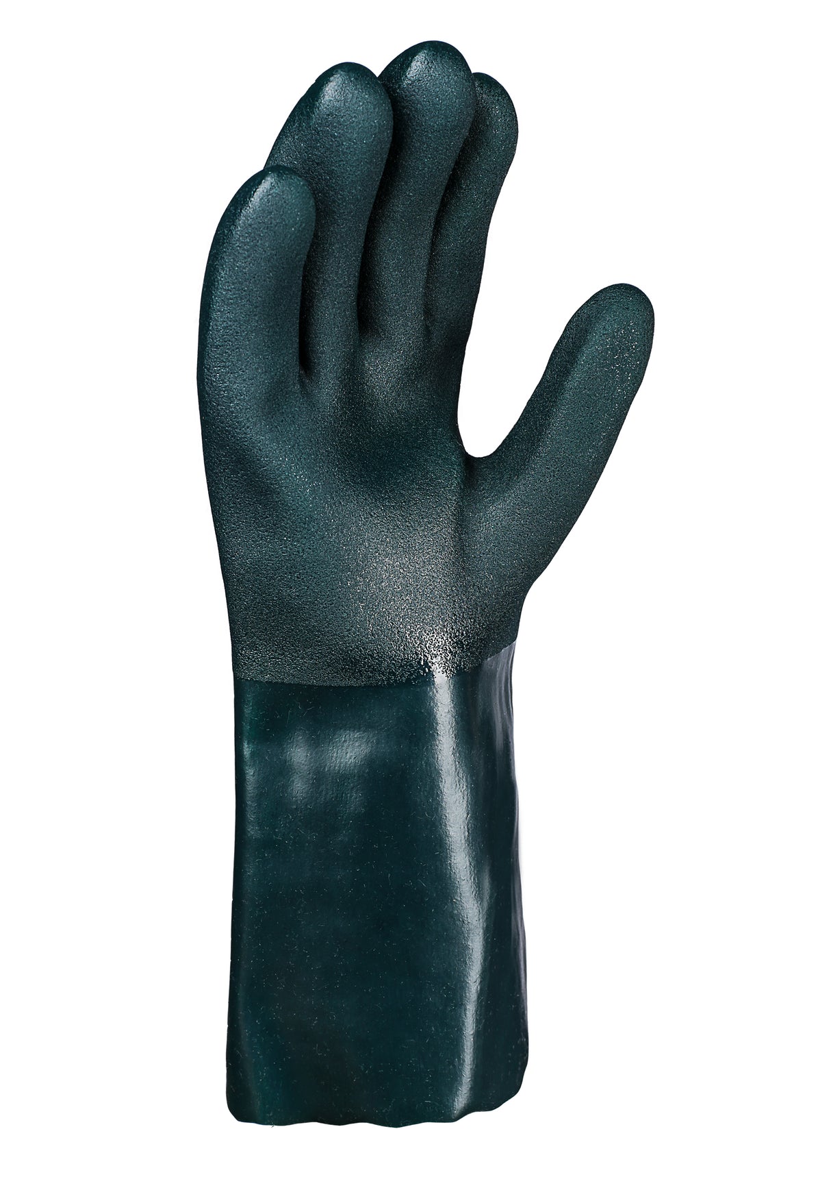 Pro-Fit® PVC Chemikalienschutzhandschuhe "Pirat", grün, 35 cm, geraut