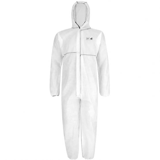 Pro-Fit® Chemikalien Schutzanzug "Braunbär" SMS Typ 5/6, weiß