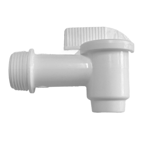 Auslaufhahn für Spundfässer, weiß, 3/4"