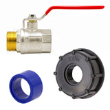 IBC Kugelhahn, 3/4", S60x6, Messing