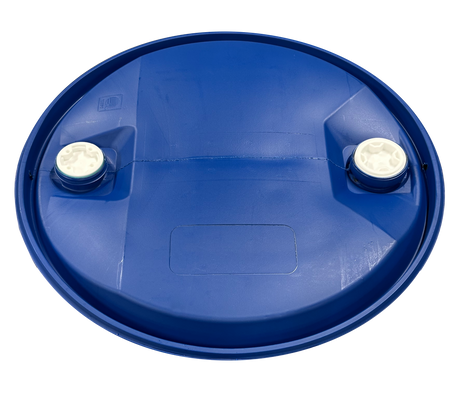 220 L Kunststoffspundfass, L-Ring, schwarz, PCR in Mittellage, MAUSER, UN Zulassung