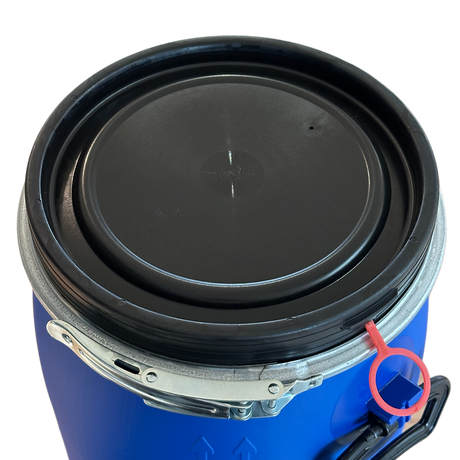 30 L Weithalsfass / Kunststoffdeckelfass, blau, Entgasung, SCHÜTZ, UN