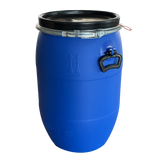 60 L Weithalsfass / Kunststoffdeckelfass, blau, Entgasung, FDA, SCHÜTZ, UN