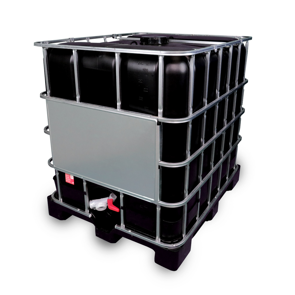 1000 L IBC Container, Stahlpalette, gebraucht gereinigt, 150/50, schwarz, ohne UN
