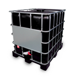 1000 L IBC Container, Stahlpalette, gebraucht gereinigt, 150/50, schwarz, ohne UN