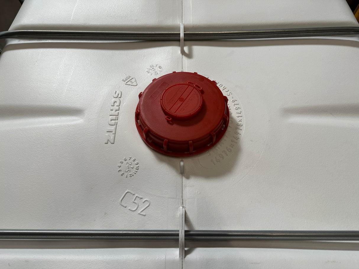 1000 L IBC Container, weiß, Kunststoffpalette, gebraucht gereinigt, 150/50, ohne UN