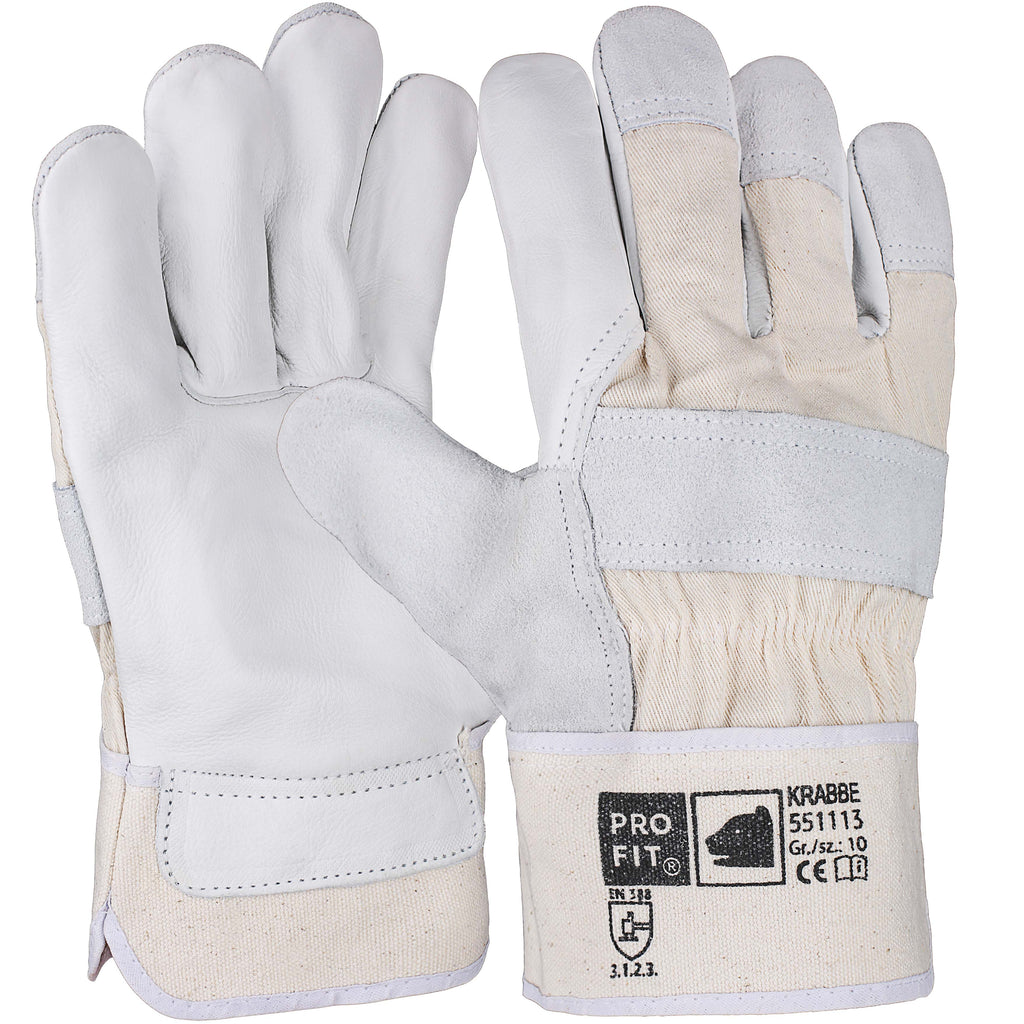 Pro-Fit® Rindvoll-/Rindspalt Leder Arbeitshandschuh, 